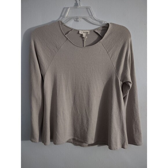 Aritzia Wilfred Free Raglan Cropped Sweater Jersey Knit  Gray New Small Stretch - Picture 1 of 7